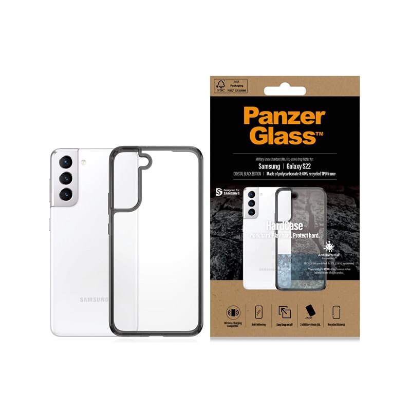PanzerGlass Samsung Galaxy S22 Hardcase Smokey Black - Mobildeksel