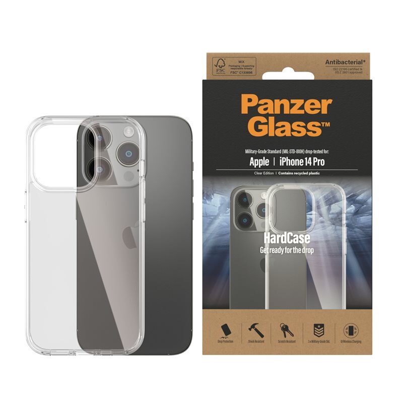 PanzerGlass iPhone 14 Pro Hardcase Transparent - Mobildeksel