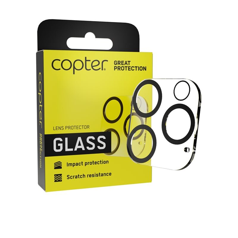 Copter Exoglass Linsebeskyttelse iPhone 14 Plus - Herdet glass linsebeskytter - Beskytt dine linser med kvalitetsglass