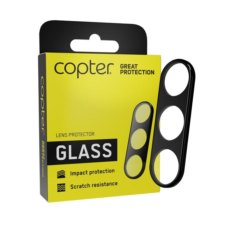 Copter Exoglass Linsebeskyttelse Samsung Galaxy S22 Ultra - Herdet glass linsebeskytter - Beskytt dine linser med kvalitetsglass