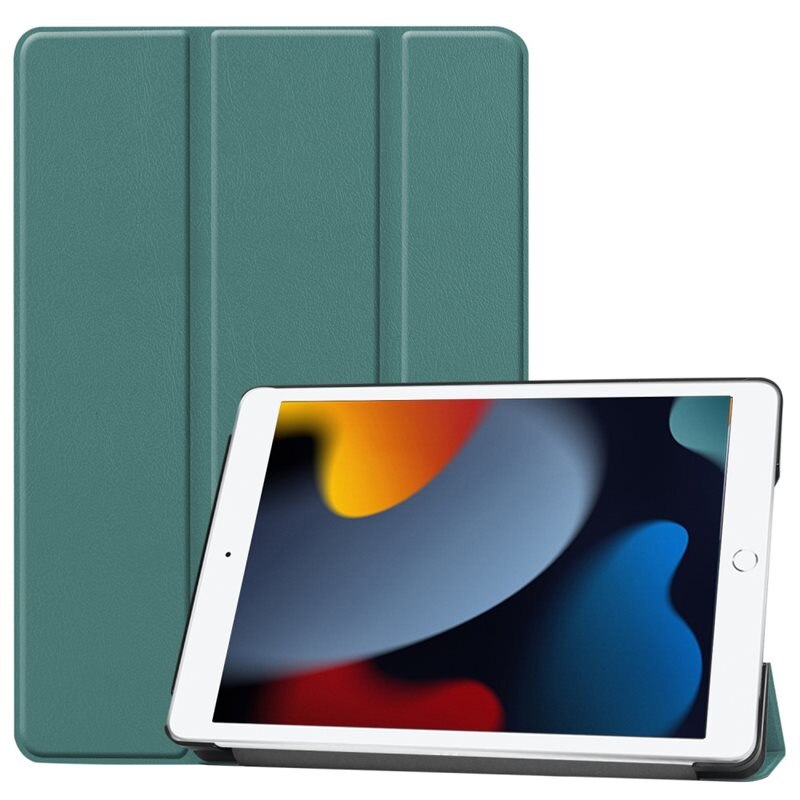 Etui Tri-fold Apple iPad 10.2 9th Gen (2021) Grønn - Beskyttende deksel med støttefunksjon