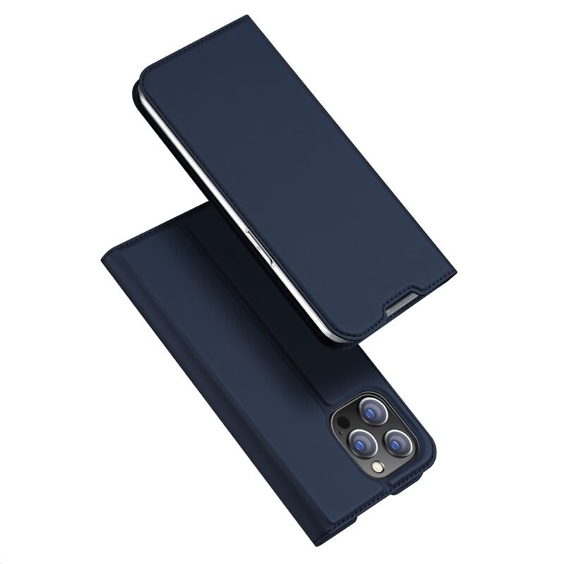 Dux Ducis Skin Pro Series iPhone 14 Pro Max - Navy - Tynn lommebokdeksel med kortlommer og innebygd ståfunksjon