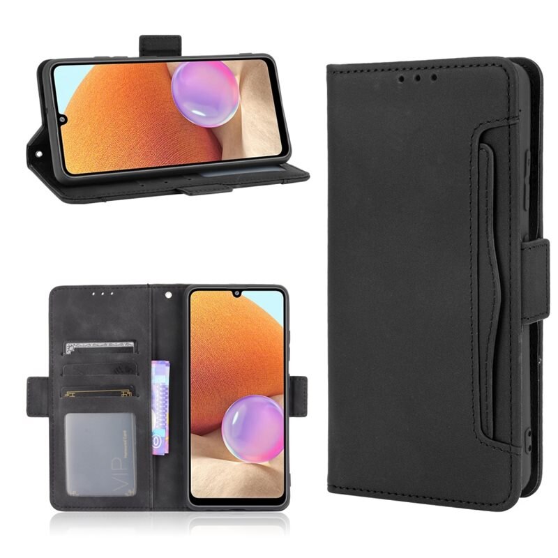Multi Lommebokdeksel Samsung Galaxy A32 4G svart - Mobildeksel - Kortlomme og seddellomme