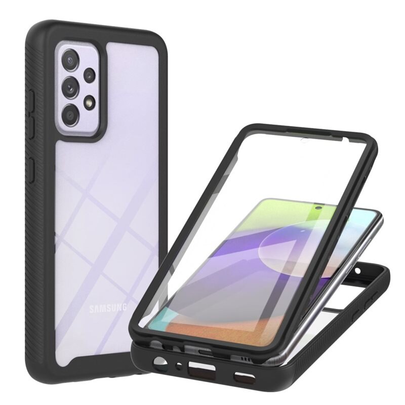 Full Protection Case Samsung Galaxy A52 5G Svart - Heldekkende deksel med skjermbeskyttelse