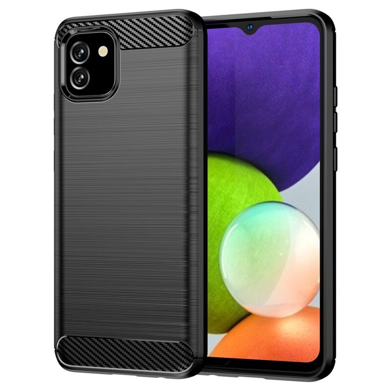 tectTech Samsung Galaxy A03 Deksel TPU Brushed Svart - Mobildeksel