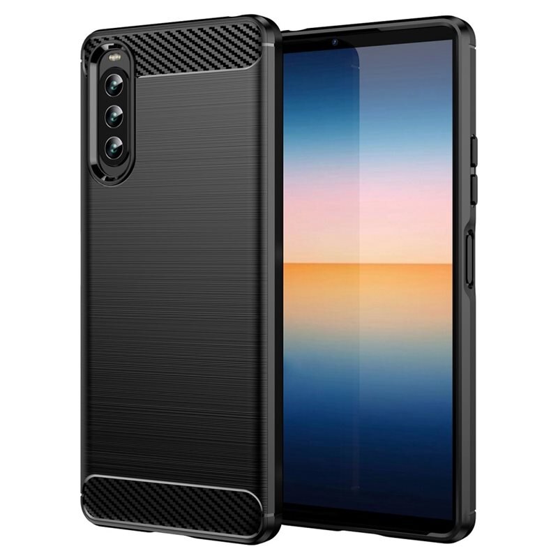 tectTech Sony Xperia 10 IV Deksel TPU Brushed Svart - Mobildeksel