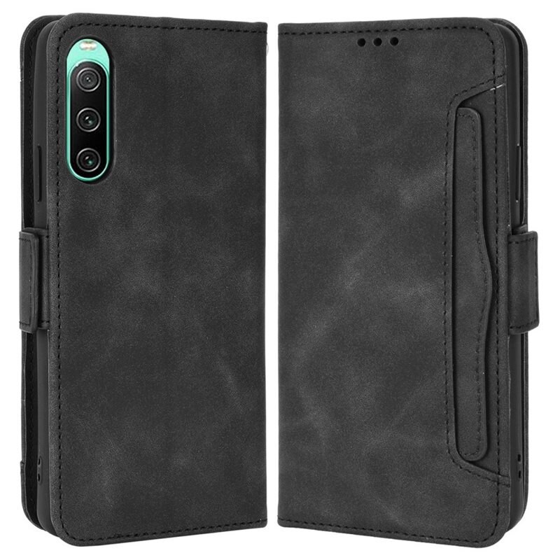 Multi Lommebokdeksel Sony Xperia 10 IV svart - Mobildeksel - Kortlomme og seddellomme