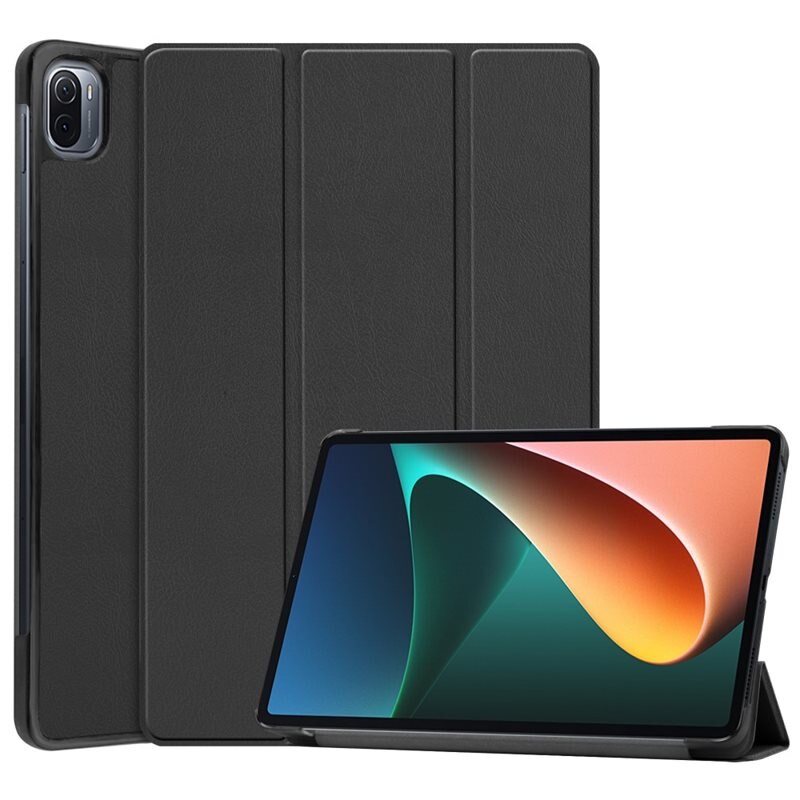 Etui Tri-fold Xiaomi Pad 5 Svart - Beskyttende deksel med støttefunksjon