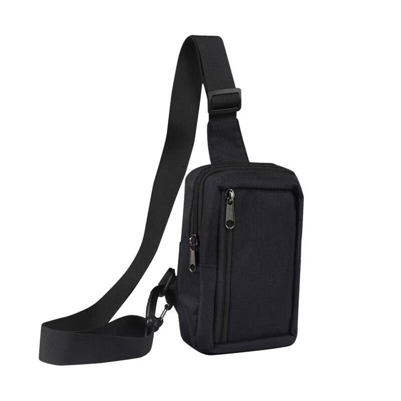 Liten Crossbody-veske i nylon svart