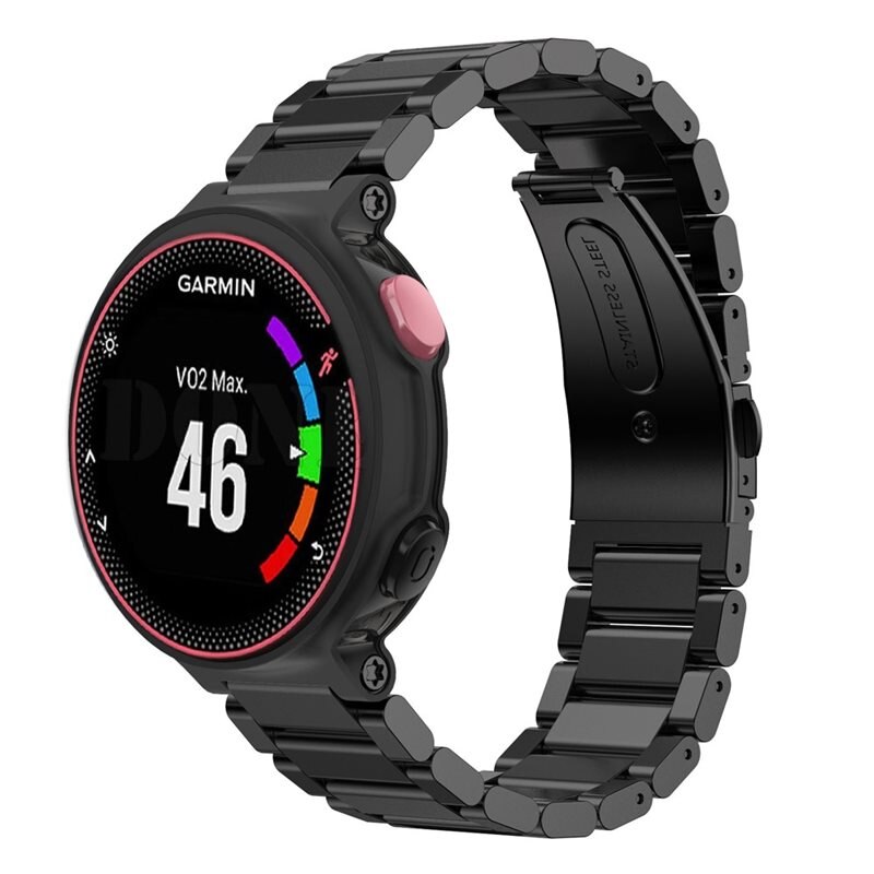 Garmin Forerunner 735 XT/Forerunner 235 Metal Reim Svart - Armbånd i luksuriøs og stilren design