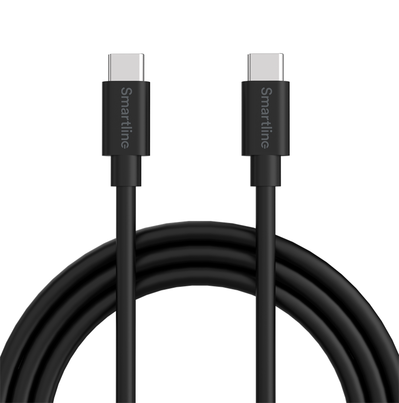 Smartline USB Cable USB-C -> USB-C 1m svart