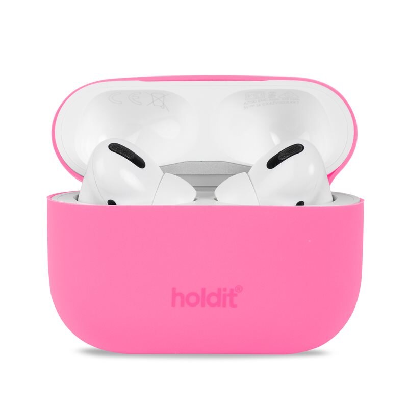 Holdit Deksel Silikon Apple AirPods Pro Bright Pink