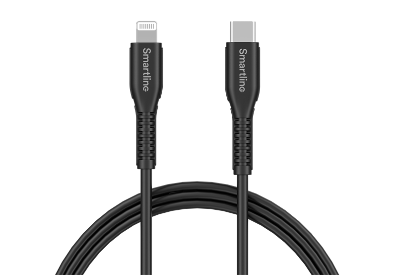 Smartline Strong USB Cable USB-C - Lightning 2m svart