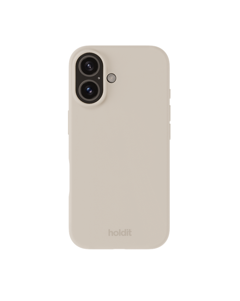 Holdit Deksel Silikon iPhone 16 Light Beige