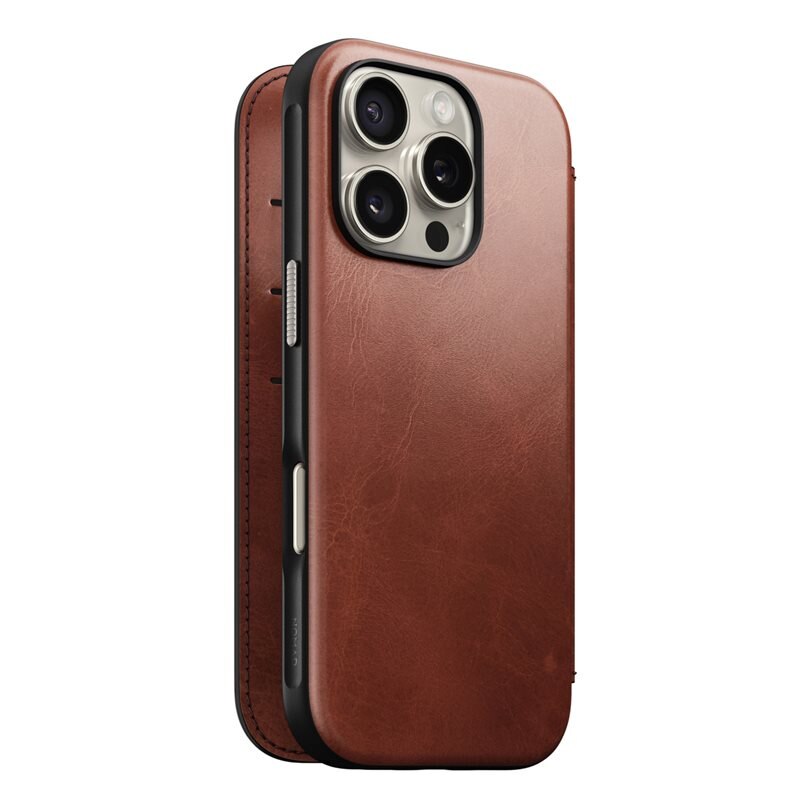 Nomad iPhone 16 Pro Modern Horween Leather Folio MagSafe Olde Dublin - Etui