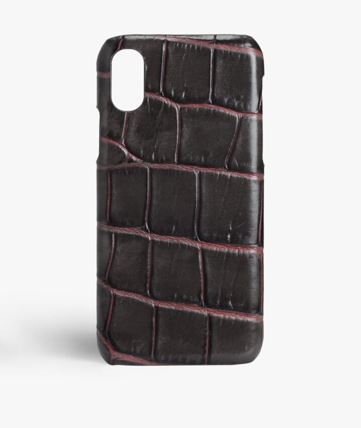 The Case Factory Deksel iPhone X/XS Croco Taupe/Pink