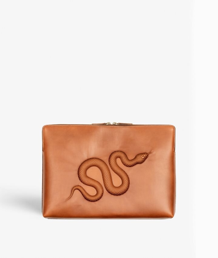 The Case Factory Dataveske 15" Snake Vegetable Brun