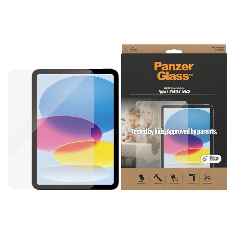 PanzerGlass iPad 10.9 10th Gen (2022) Screen Protector Ultra Wide Fit - Herdet glass skjermbeskytter