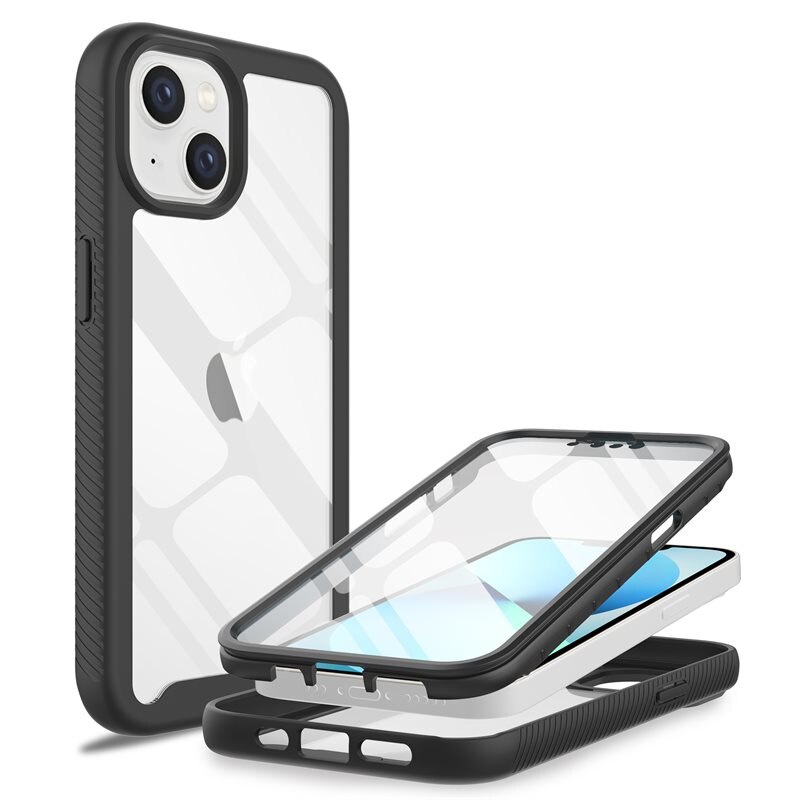 Mobique Full Protection Case iPhone 13 Mini Svart - Heldekkende deksel med skjermbeskyttelse