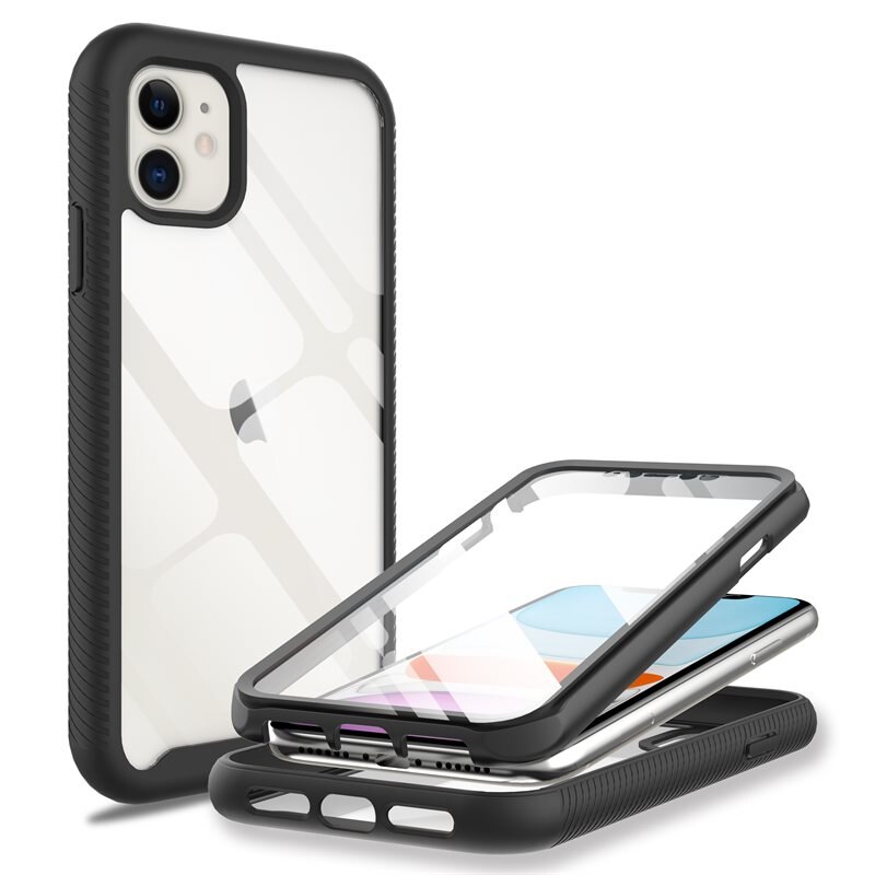 Mobique Full Protection Case iPhone 11 Svart - Heldekkende deksel med skjermbeskyttelse
