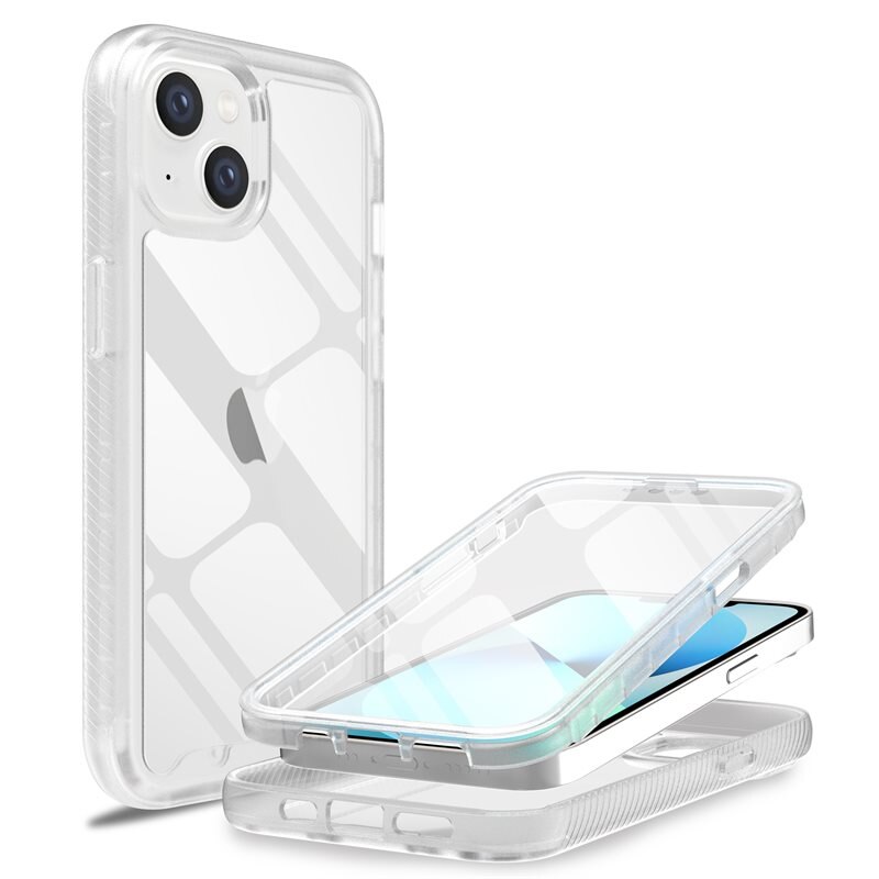 Mobique Full Protection Case iPhone 13 Mini Gjennomsiktig - Heldekkende deksel med skjermbeskyttelse