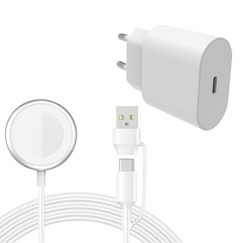 Fullstendig Apple Watch-lader - 1m ledning og vegglader - Smartline