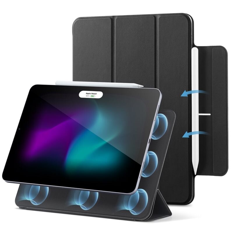 ESR Rebound Magnetic Case iPad Pro 11 5th Gen (2024) Black - Deksel med stativfunksjon - Etui