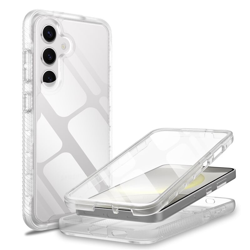 Mobique Full Protection Case Samsung Galaxy S25 Plus Gjennomsiktig - Heldekkende deksel med skjermbeskyttelse