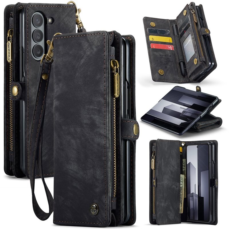 CaseMe Multi-slot Lommeboksetui Samsung Galaxy Z Fold 6 Grå