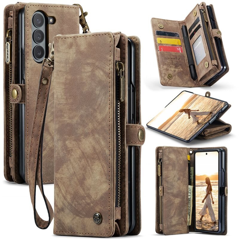 CaseMe Multi-slot Lommeboksetui Samsung Galaxy Z Fold 6 Brun