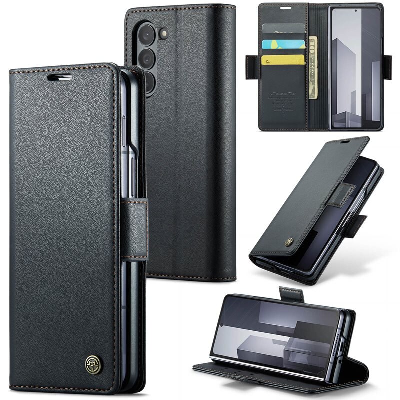 CaseMe RFID blocking Slim Lommebokveske Samsung Galaxy Z Fold 6 svart