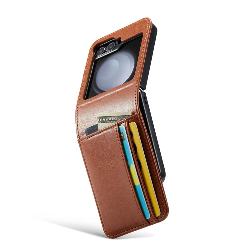 Mobique Ekte Lærveske Samsung Galaxy Z Flip 6 cognac