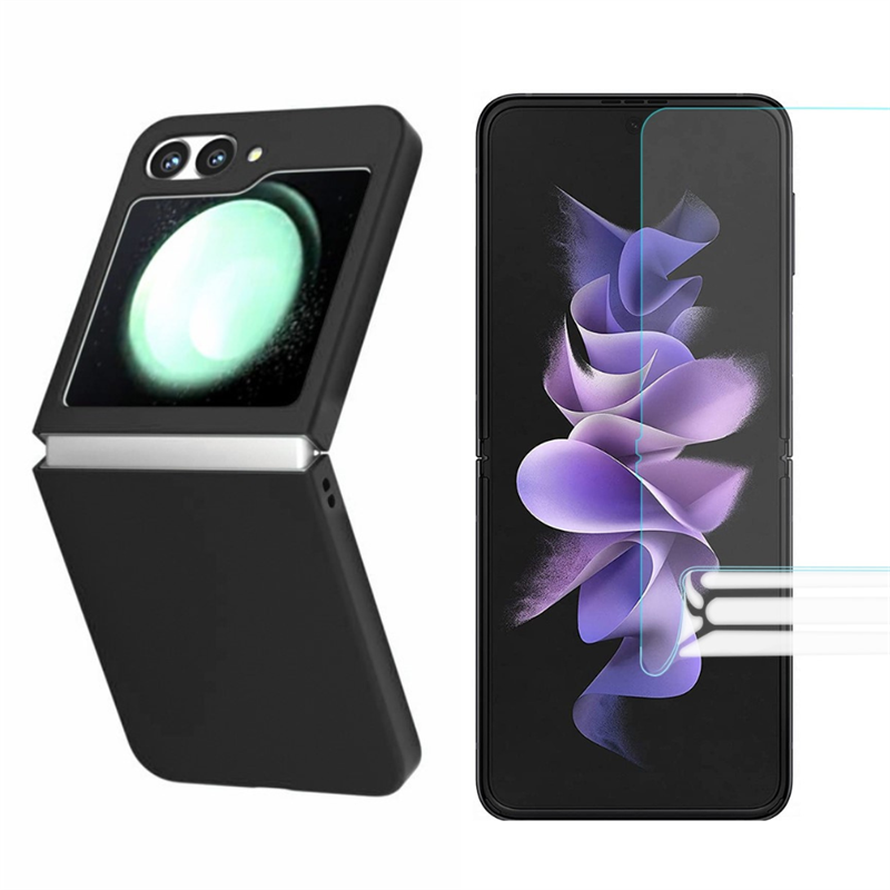 Samsung Galaxy Z Flip 6 Sett med Hardplastdeksel og Skjermbeskyttelse