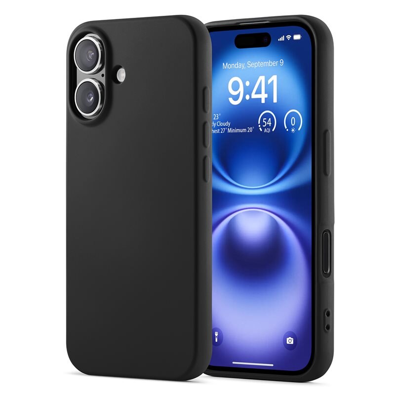 Mobique TPU Deksel iPhone 16 Plus Svart
