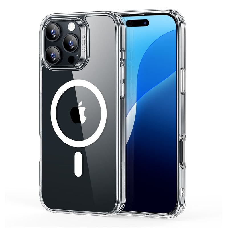 ESR Classic Hybrid HaloLock MagSafe iPhone 16 Pro Clear - Mobildeksel med MagSafe og Kamerabeskyttelse
