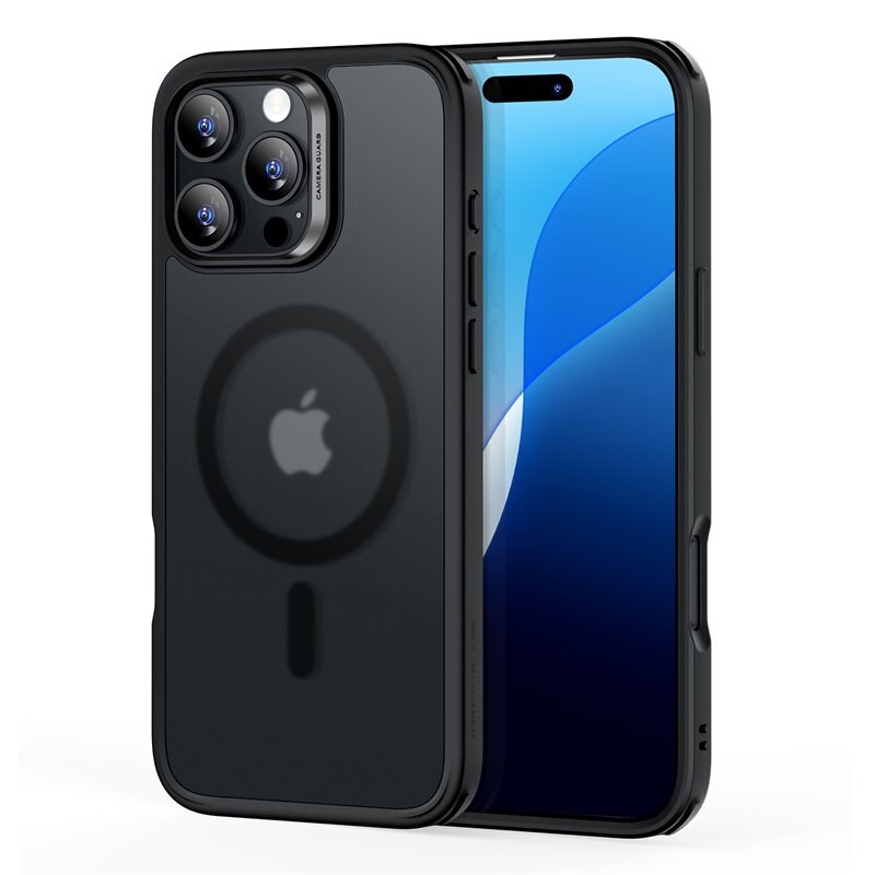 ESR Classic Hybrid HaloLock MagSafe iPhone 16 Pro Frosted Black - Mobildeksel med MagSafe og Kamerabeskyttelse