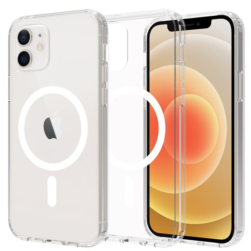 Mobique Hybriddeksel MagSafe iPhone 12/iPhone 12 Pro Gjennomsiktig