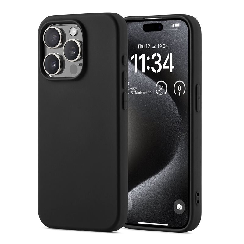 Mobique TPU Deksel MagSafe iPhone 15 Pro Svart