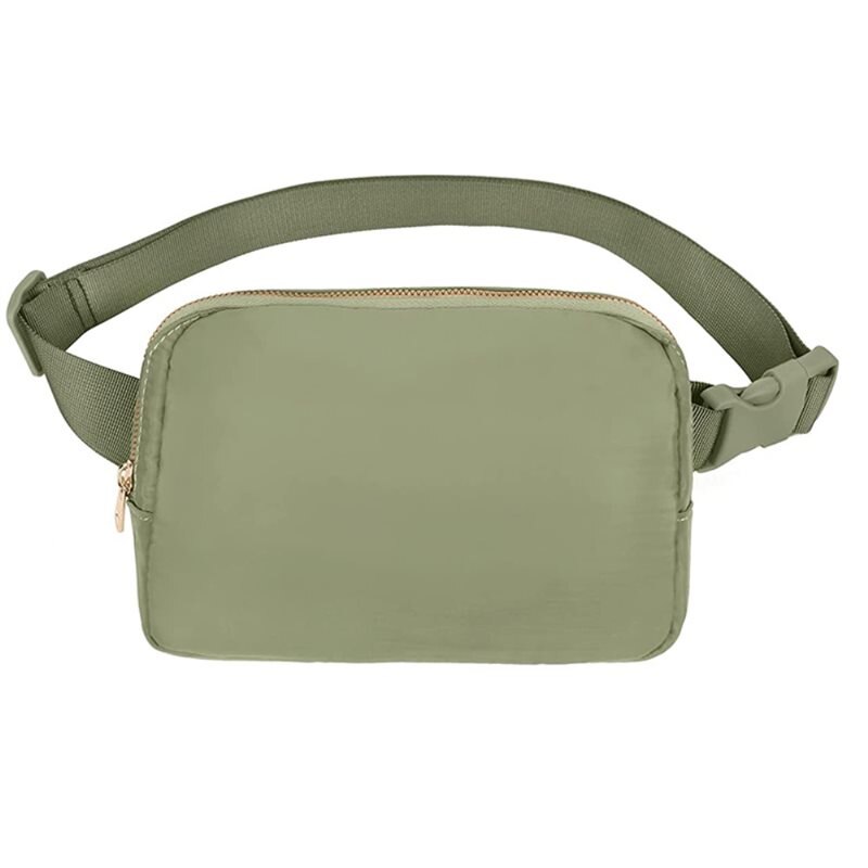 Crossbody-veske i nylon grønn
