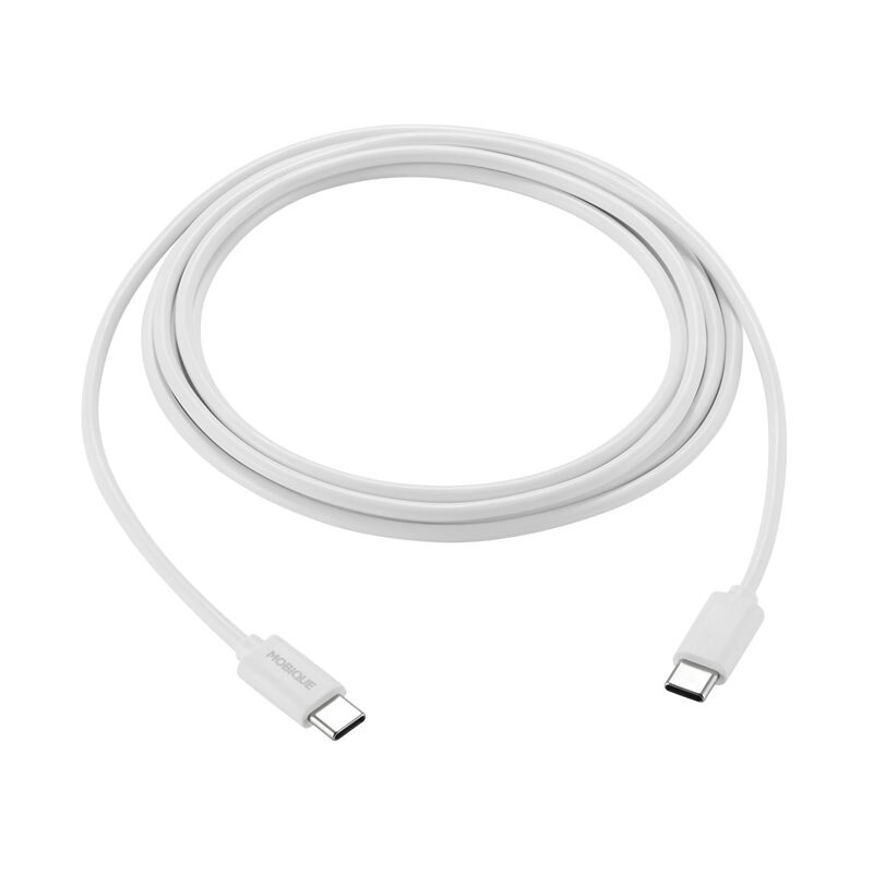 Mobique USB-C til USB-C-ladekabel 2m hvit