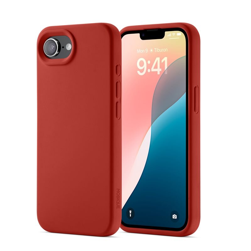 Mobique Magnetic Deksel Silikon iPhone 16e Lava Red