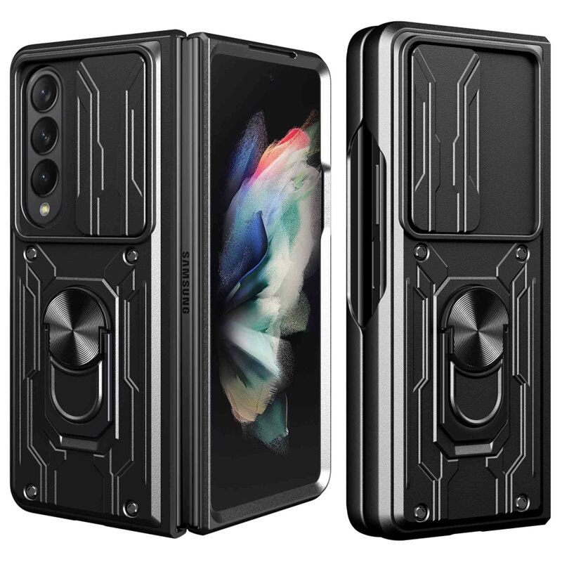 Hybriddeksel Tech Ring+Kamerabeskyttelse Samsung Galaxy Z Fold 4 svart