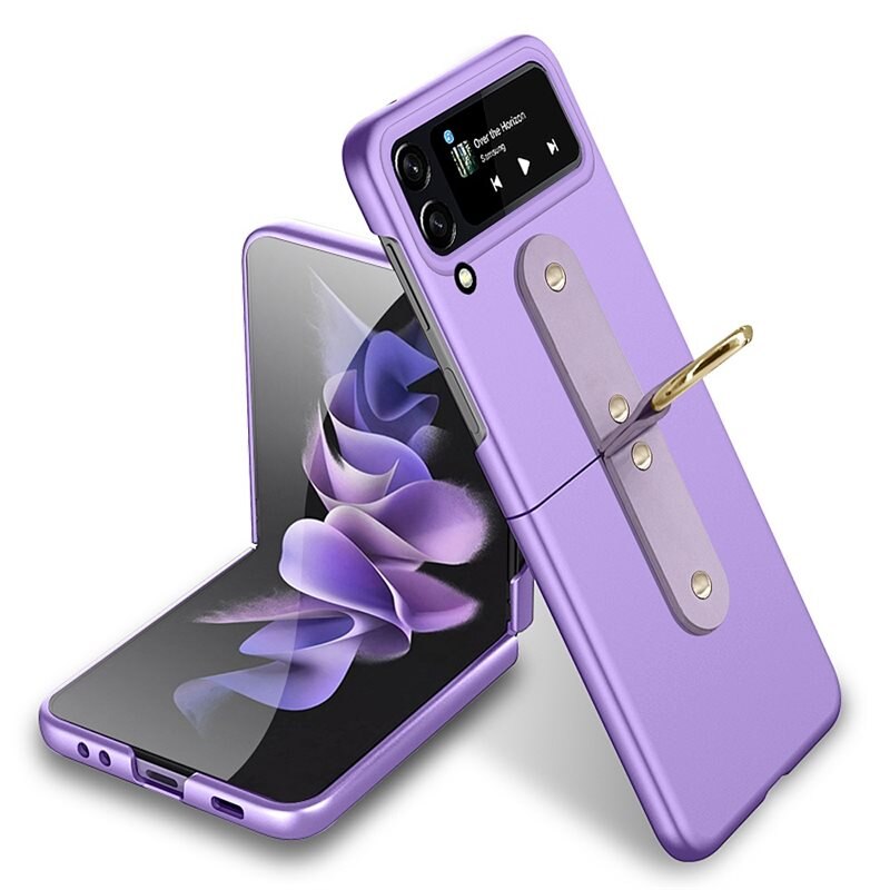 Samsung Galaxy Z Flip 4 Deksel ringholder lilla