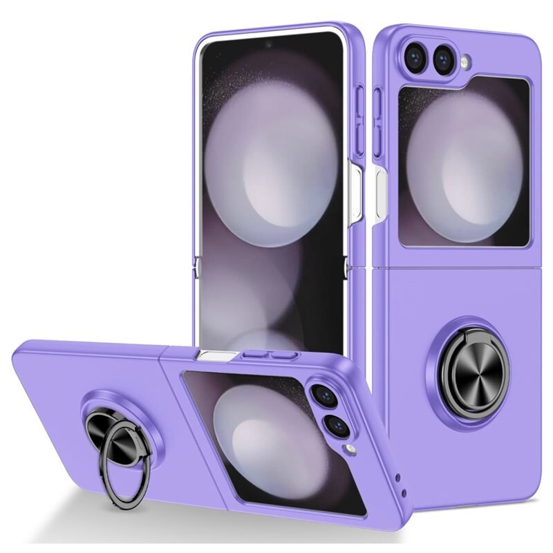 Samsung Galaxy Z Flip 6 Deksel magnetisk ringholder lilla