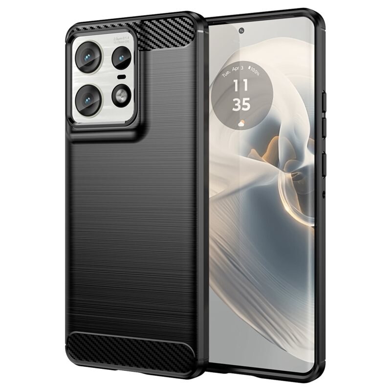 tectTech Motorola Edge 50 Pro Deksel TPU Brushed Svart - Mobildeksel