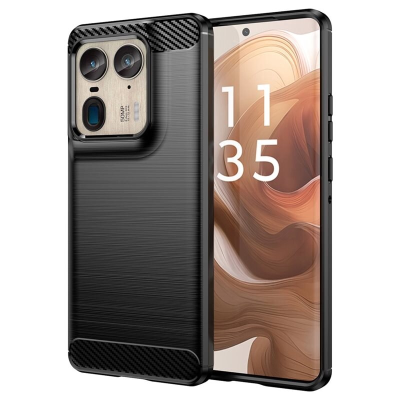tectTech Motorola Edge 50 Ultra Deksel TPU Brushed Svart - Mobildeksel