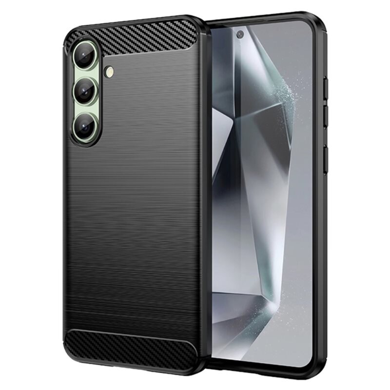 tectTech Samsung Galaxy S24 FE Deksel TPU Brushed Svart - Mobildeksel