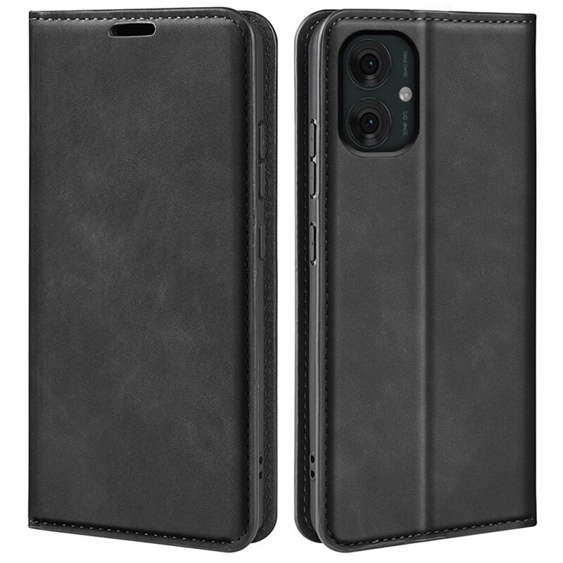 Motorola Moto G55 Slim Mobilveske Svart - Lommeboketui i slank design