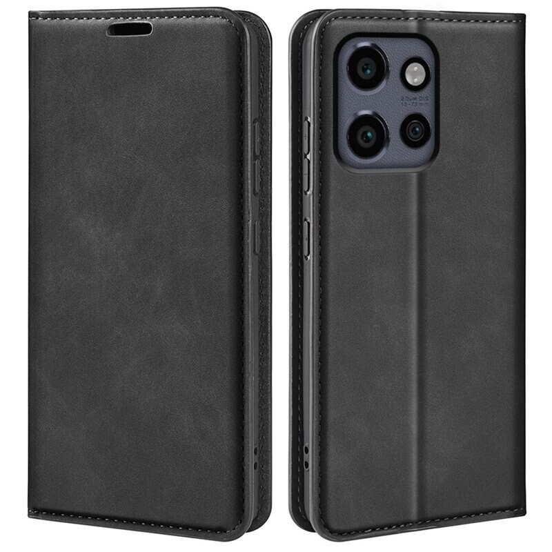 Motorola Edge 50 Neo Slim Mobilveske Svart - Lommeboketui i slank design