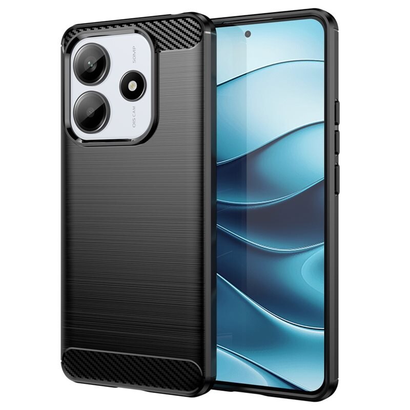 tectTech Xiaomi Redmi Note 14 5G Deksel TPU Brushed Svart - Mobildeksel